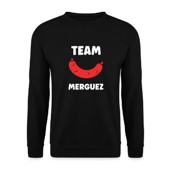 Merguez - Sweat-shirt Unisexe - noir - Devant - Alina (178cm) & Michal (187cm)