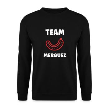 Merguez - Sweat-shirt Unisexe - noir - Devant - Alina (178cm) & Michal (187cm)