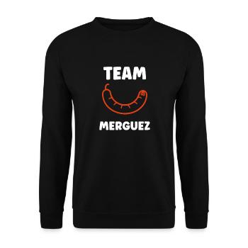 Merguez - Sweat-shirt Unisexe - noir - Devant - Alina (178cm) & Michal (187cm)