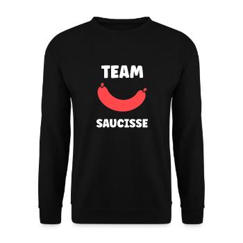 Merguez - Sweat-shirt Unisexe - noir - Devant - Alina (178cm) & Michal (187cm)