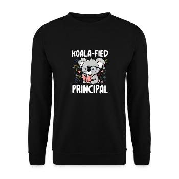 Koala-fied Principal - Unisex Pullover - Schwarz - Vorne - Alina (178cm) & Michal (187cm)