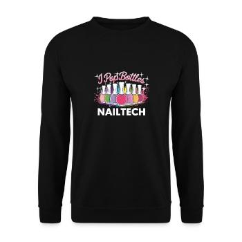 I Pop Bottles Nailtech für jede Kosmetikerin - Unisex Pullover - Schwarz - Vorne - Alina (178cm) & Michal (187cm)