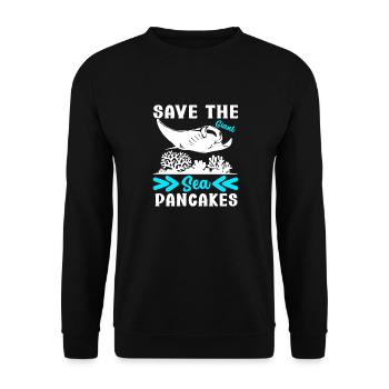 Manta Rays Great Manta Sea Creatures - Unisex Sweatshirt - black - Front - Alina (178cm) & Michal (187cm)