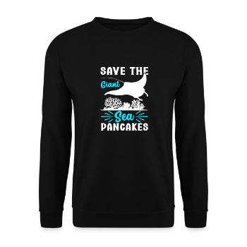 Manta Rays Great Manta Sea Creatures - Unisex Sweatshirt - black - Front - Alina (178cm) & Michal (187cm)