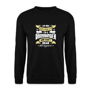 Bookbinder I am A Bookbinder - Unisex Sweatshirt - black - Front - Alina (178cm) & Michal (187cm)