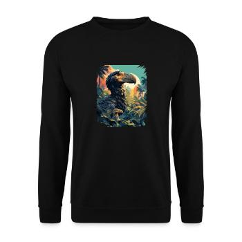 Dodos Dodo - Unisex Sweatshirt - black - Front - Alina (178cm) & Michal (187cm)