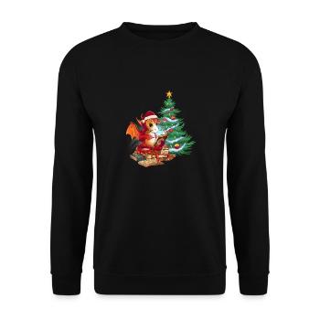 Père Noël Dragon Dragon Enfants - Sweat-shirt Unisexe - noir - Devant - Alina (178cm) & Michal (187cm)