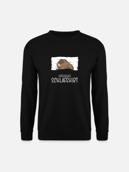 Offizielles Schlafshirt Murmeltier Schlafanzug - Unisex Pullover - Schwarz