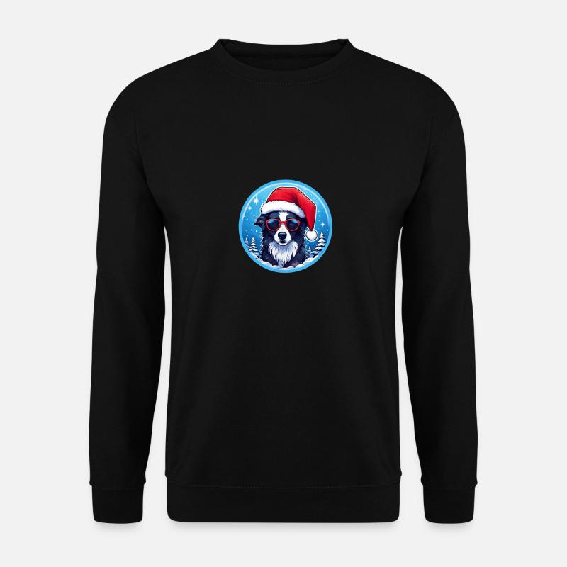 Border Collie Chien Noël - Sweat-shirt Unisexe - noir