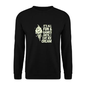Lactose intolerance Lactose intolerant - Unisex Sweatshirt - black - Front - Alina (178cm) & Michal (187cm)