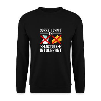 Lactose intolerance Lactose intolerant - Unisex Sweatshirt - black - Front - Alina (178cm) & Michal (187cm)