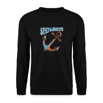 SCHIFFANKER SEEFAHRER - Unisex Pullover - Schwarz - Vorne - Alina (178cm) & Michal (187cm)