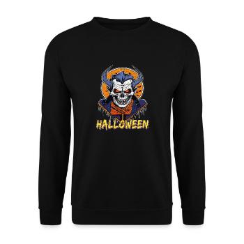 SQUELETTE D’HALLOWEEN - Sweat-shirt Unisexe - noir - Devant - Alina (178cm) & Michal (187cm)