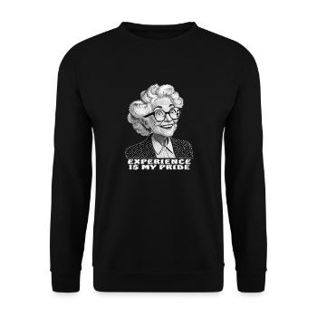 OLDER WOMAN EXPERIENCE IS MY PRIDE - Unisex Sweatshirt - black - Front - Alina (178cm) & Michal (187cm)