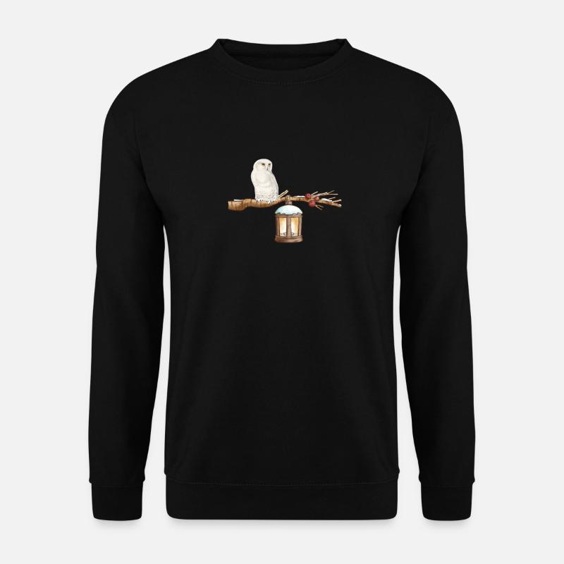 Winter-Eule Winter Owl - Unisex Pullover - Schwarz