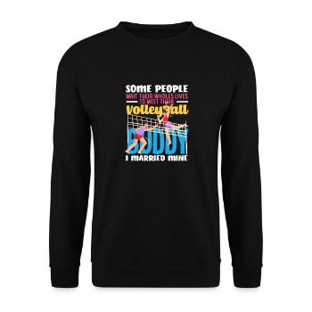 Copain de volley-ball J’ai épousé le mien - Sweat-shirt Unisexe - noir - Devant - Alina (178cm) & Michal (187cm)