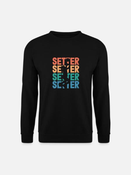 Volleyball Setter Silhouette Art - Unisex Sweatshirt - black