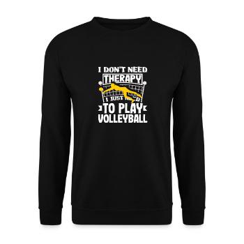 J’ai juste besoin de jouer au volley-ball - Sweat-shirt Unisexe - noir - Devant - Alina (178cm) & Michal (187cm)