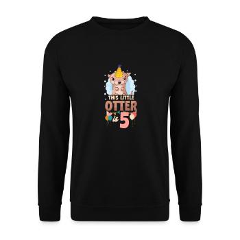 Anniversaire de la loutre Cette petite loutre - Sweat-shirt Unisexe - noir - Devant - Alina (178cm) & Michal (187cm)