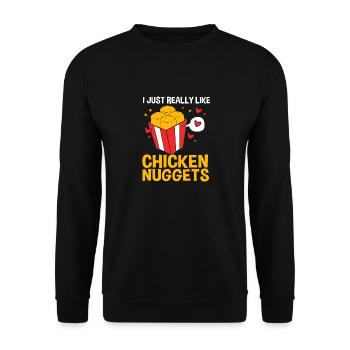 Chicken Nuggets - Unisex Sweatshirt - black - Front - Alina (178cm) & Michal (187cm)