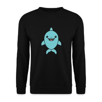 Requin - Sweat-shirt Unisexe - noir - Devant - Alina (178cm) & Michal (187cm)