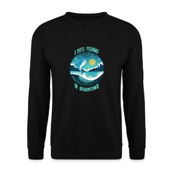 Pêche en Argentine - Sweat-shirt Unisexe - noir - Devant - Alina (178cm) & Michal (187cm)