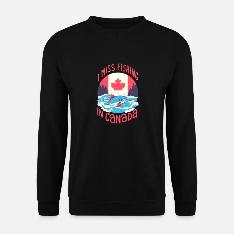 Fishing in Canada - Unisex Sweatshirt - black