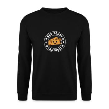 Lactose intolerance Lactose intolerant - Unisex Sweatshirt - black - Front - Alina (178cm) & Michal (187cm)