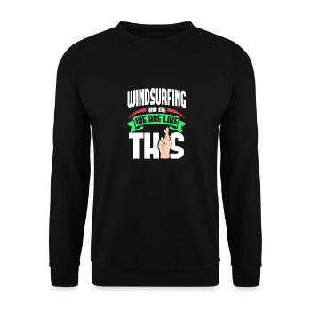 Windsurfing Me, c’est comme - Sweat-shirt Unisexe - noir - Devant - Alina (178cm) & Michal (187cm)