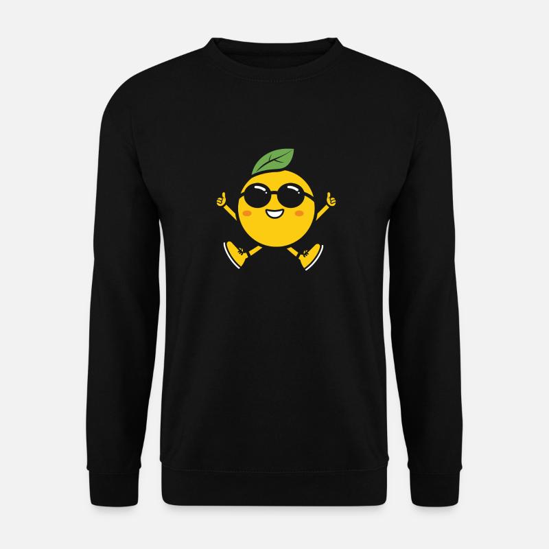 Zitrone - Unisex Pullover - Schwarz