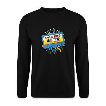 1953 MUSIKKASETTE BEST OF - Unisex Pullover - Schwarz - Vorne - Alina (178cm) & Michal (187cm)