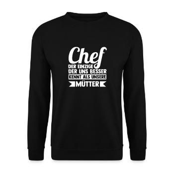Team Leader Group Leader Team Leader Head of Department - Unisex Sweatshirt - black - Front - Alina (178cm) & Michal (187cm)