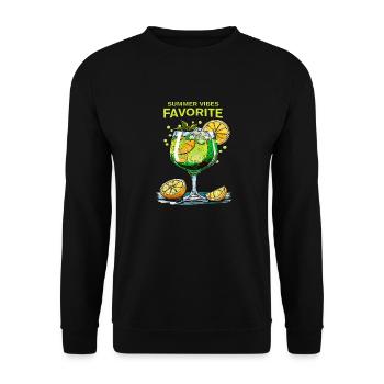 DRINK SPRITZ SUMMER VIBES FAVORITE - Unisex Sweatshirt - black - Front - Alina (178cm) & Michal (187cm)
