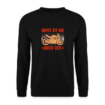 Ruhestand RENTE IST DIE BESTE ZEIT Lustiges - Unisex Pullover - Schwarz - Vorne - Alina (178cm) & Michal (187cm)