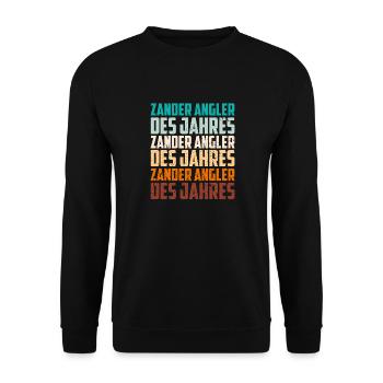 ZANDER ANGLER DES JAHRES ZANDER ANGLER DES JAHRES - Unisex Pullover - Schwarz - Vorne - Alina (178cm) & Michal (187cm)
