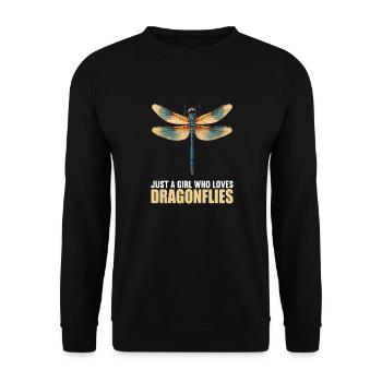 Libellules Libellule - Sweat-shirt Unisexe - noir - Devant - Alina (178cm) & Michal (187cm)