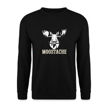 Moustache Barbe Orignal barbu - Sweat-shirt Unisexe - noir - Devant - Alina (178cm) & Michal (187cm)
