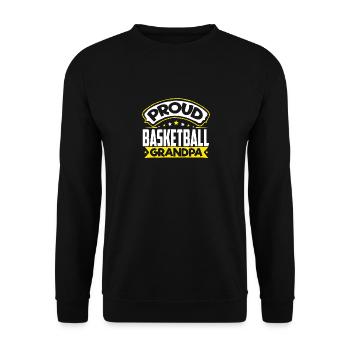 Sports Papy Basketball Papi - Sweat-shirt Unisexe - noir - Devant - Alina (178cm) & Michal (187cm)