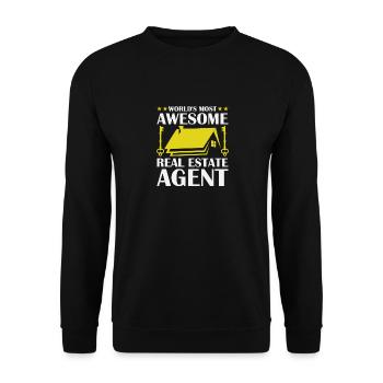 Realtor Real Estate Agent - Unisex Sweatshirt - black - Front - Alina (178cm) & Michal (187cm)