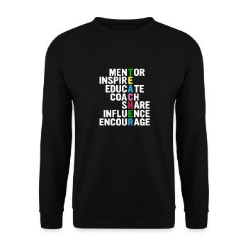 Enseignant - Sweat-shirt Unisexe - noir - Devant - Alina (178cm) & Michal (187cm)