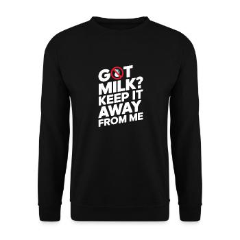 Lactose intolerance Lactose intolerant - Unisex Sweatshirt - black - Front - Alina (178cm) & Michal (187cm)