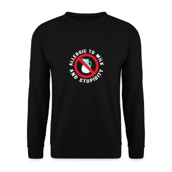 Laktoseintoleranz Laktoseintolerant - Unisex Pullover - Schwarz - Vorne - Alina (178cm) & Michal (187cm)