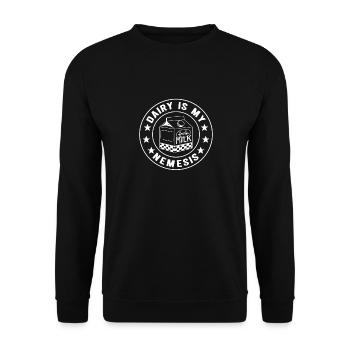 Lactose intolerance Lactose intolerant - Unisex Sweatshirt - black - Front - Alina (178cm) & Michal (187cm)