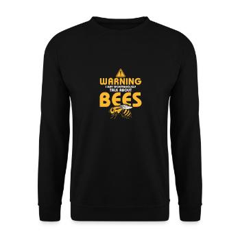 Warning I May Spontaneously Talk About Bees Hive B - Unisex Sweatshirt - black - Front - Alina (178cm) & Michal (187cm)