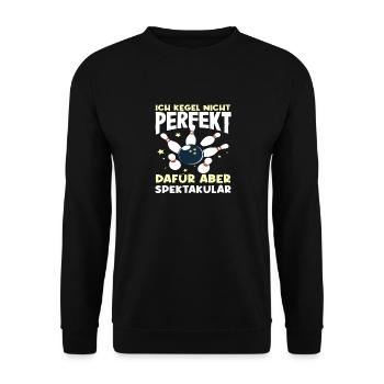 I don't skittle perfectly, but spectacularly - Unisex Sweatshirt - black - Front - Alina (178cm) & Michal (187cm)