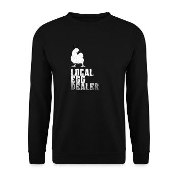 Lokaler Eierhändler Hühnerbesitzer Züchter - Unisex Pullover - Schwarz - Vorne - Alina (178cm) & Michal (187cm)