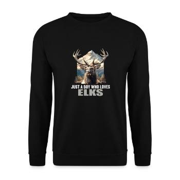 Moose Moose - Unisex Sweatshirt - black - Front - Alina (178cm) & Michal (187cm)