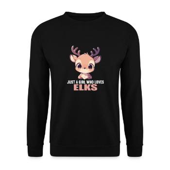 Moose Moose - Unisex Sweatshirt - black - Front - Alina (178cm) & Michal (187cm)