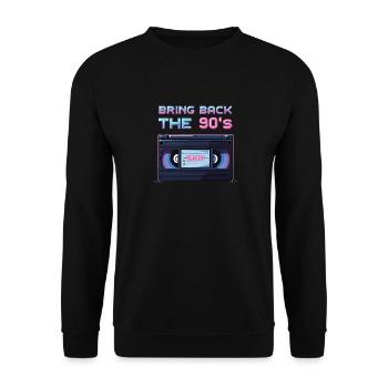 Ramenez la boombox rétro des années 90 - Sweat-shirt Unisexe - noir - Devant - Alina (178cm) & Michal (187cm)