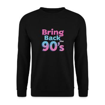 Ramenez la boombox rétro des années 90 - Sweat-shirt Unisexe - noir - Devant - Alina (178cm) & Michal (187cm)